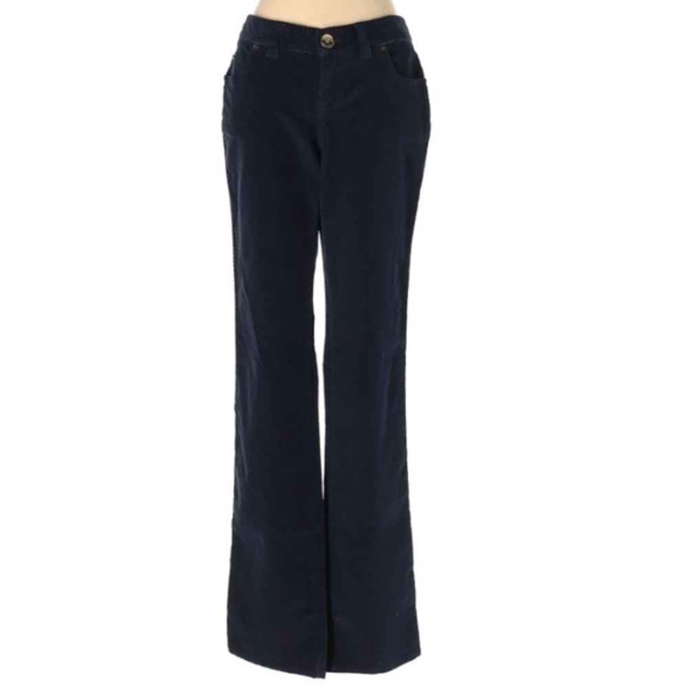 Vineyard Vines size 0 dark blue fine whale low-rise straight leg corduroy pants